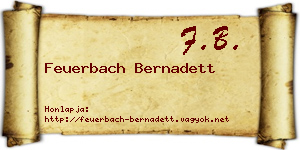 Feuerbach Bernadett névjegykártya